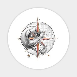 Skull Compass Magnet